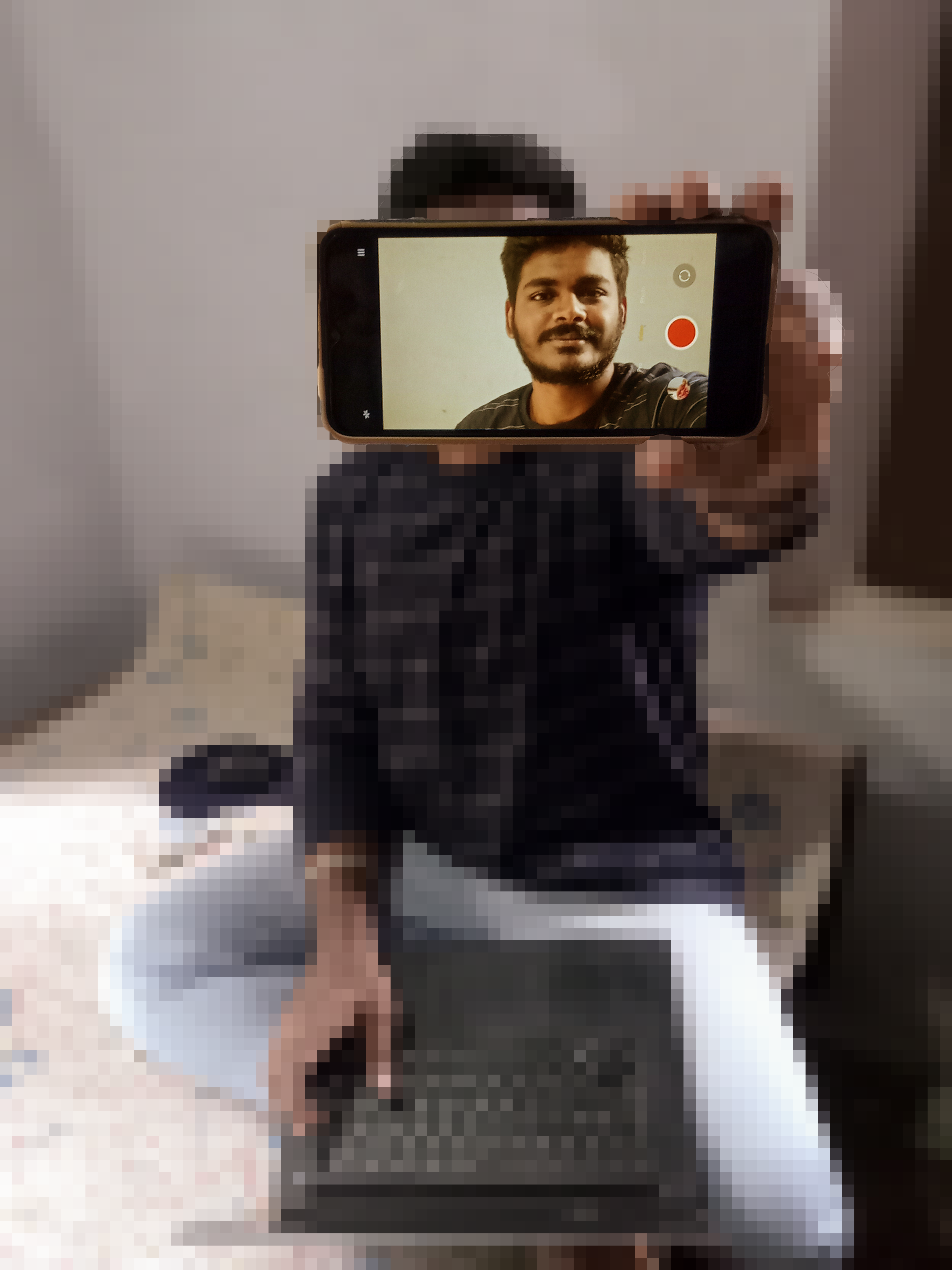 Pixel-treated portrait of a bitbysocial team member, portrait 4 of 6